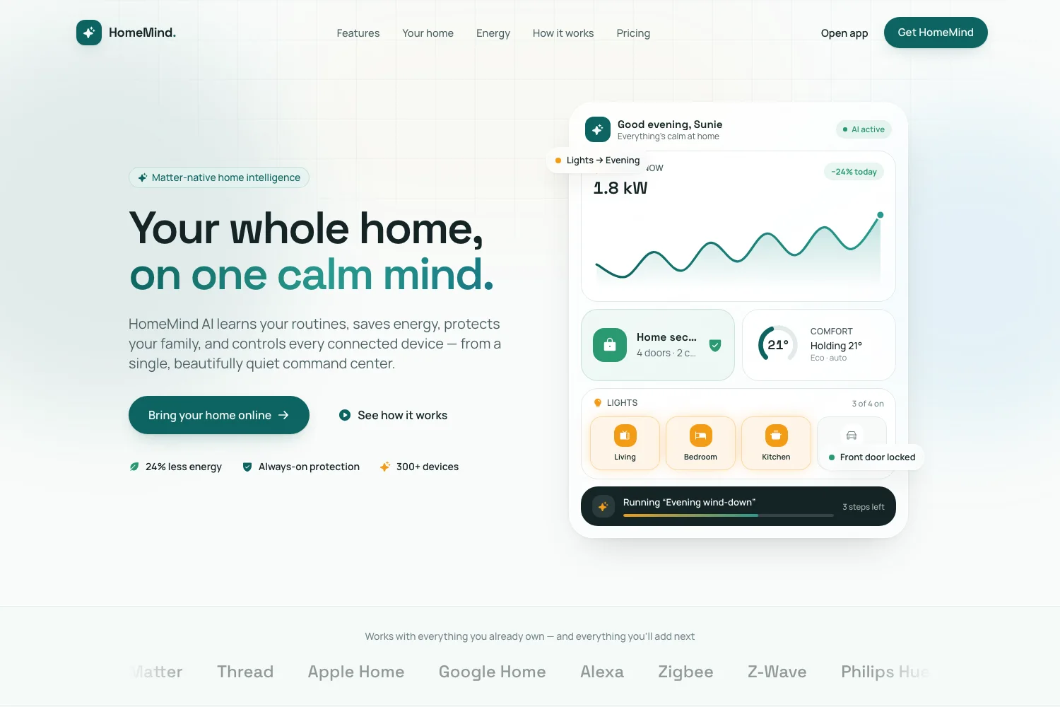 HomeMind - Smart Home AI UI Source Code